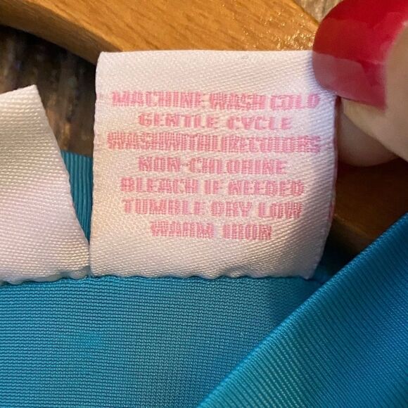 Kanu Surf Sz L Blue SwimSuit  Surfing Beach Paisley Short Sleeve RashGuard Top - Picture 6 of 10